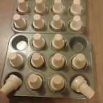 Plant the ice cream cones on top of the batter firmly and then follow your cake recipe's baking directions. Mine took about 19 minutes at 350°.