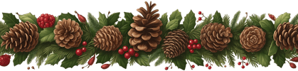 pinecones-greens-and-berries-divider