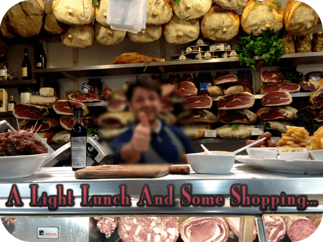 A Light Lunch And Some Shopping…